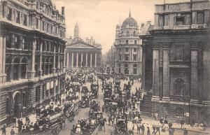 uk30201 royal exchange london real photo uk horse chariot