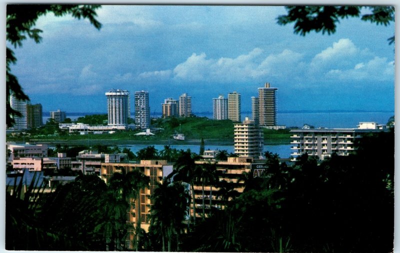 c1970s Panama City, RP Bay Chrome PC Downtown Birds Eye Communist Apartment A332