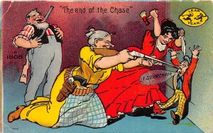 J29/ Leap Year Postcard Comic 1908 Married Bachelor Woman 175