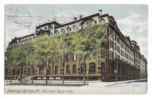 The United States Hotel, Saratoga Springs, N.Y. 1912 PPC, mailed