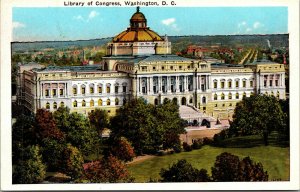 Vtg 1920s Library of Congress Washington DC Unused Postcard