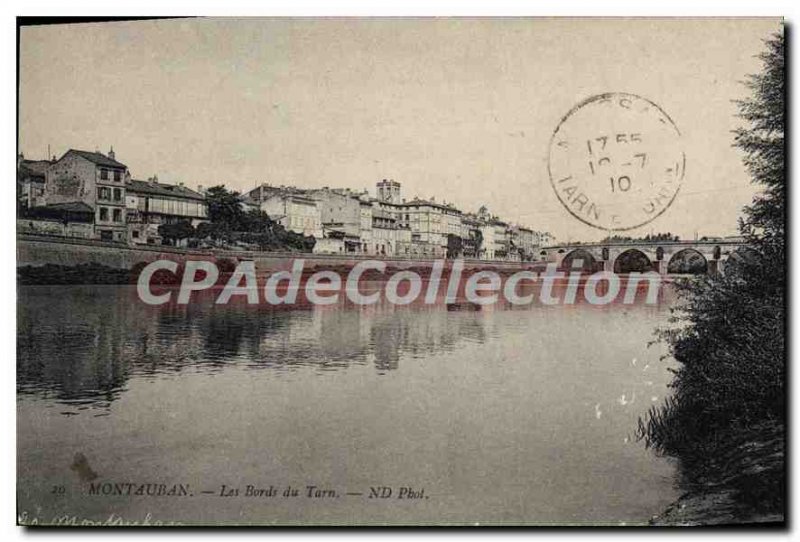 Old Postcard Montauban Les Bords du Tarn