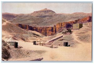 Thebes The Valley Of The Kings Tombs Theban Hills Road Egypt Vintage Postcard