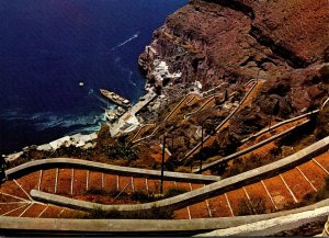 Greece Santorine Thira The Harbour and The Stairway