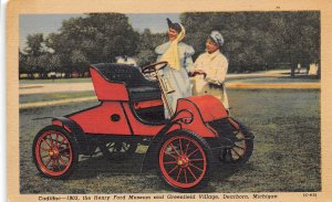 Cadillac 1903 Car Greenfield Village Museum Dearborn Michigan linen postcard