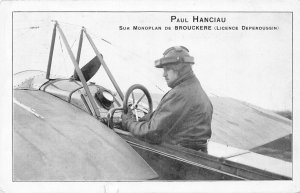 Aircraft Aviation 1912 Paul Hanciau Monoplan Brouckere Deperdussin postcard B947