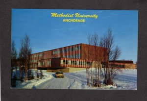 AK Methodist University Anchorage Alaska Postcard Gould Hall