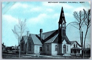 K44/ Kalispell Montana Postcard c1910 Methodist Church Building 344