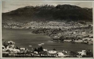 Tasmania Australia Mt Wellington from Bellerive Real Photo Vintage Postcard