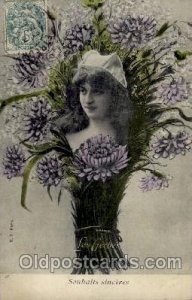 Fantasy Flower People 1905 postal mark on front writing on back