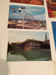 Lot Of 10 Ten 1970 Japan Expo Postcards Oversized Tower Tree Pavilions Hostesses