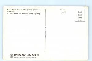 Postcard Australia Sydney Avalon Beach Pan Am Airways G17