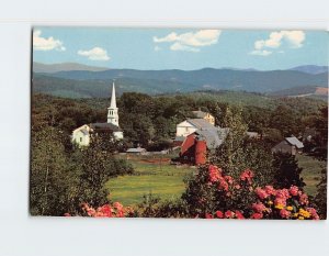 Postcard Picturesque View Village of Peacham Vermont USA