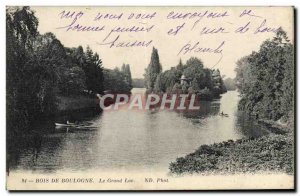 Old Postcard Bois De Boulogne Paris Le Grand Lac