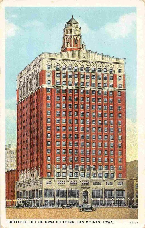 Equitable Life Insurance Des Moines Iowa 1930s postcard