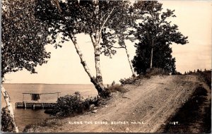 RPPC Along the Shore, Belfast ME Vintage Postcard D09