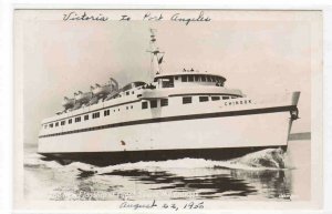 MV Chinook Steamer Ship Puget Sound Washington 1950s RPPC real photo postcard