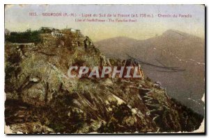 Old Postcard Gourdon AM South Line of France Chemin du Paradis