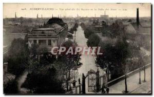 Old Postcard Aubervilliers Vue Generale Du Square and La Salle Des Fetes