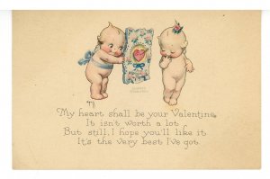 Kewpies by Rose O'Neill. Pub. By Gibson Art Valentine- My Heart