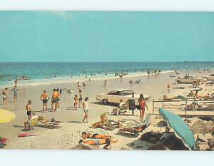 Pre-1980 OLD CARS ON BEACH Jacksonville Florida FL M7436