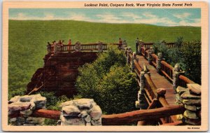 VINTAGE POSTCARD COOPERS ROCK LOOKOUT POINT WEST VIRGINIA STATE FOREST PARK