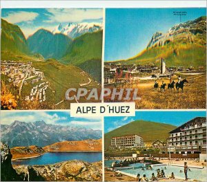 Postcard Modern Alpe d'Huez (Isere) Alt 1860 3350 m Pool