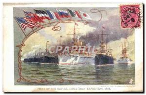 Postcard Old Ship Pride of the Navies Jamestown Exposition 1907