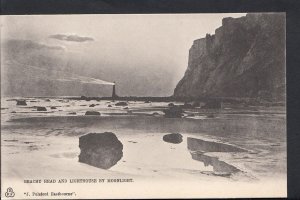 Sussex Postcard - Beachy Head and Lighthouse By Moonlight  RS2423