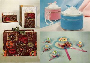 3~Postcards NATIONAL HANDCRAFT Advertising RECIPE KEEPER~JEWELRY BOX~CANDY DISH