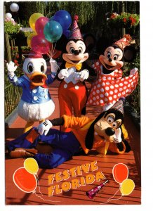 Mickey, Mini Mouse Donald Duck, Goofy, Walt Disney, Festive Florida, Used 1999