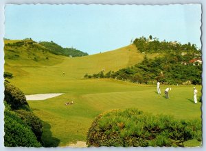 Hyōgo Prefecture Japan Postcard Mt. Rokko Golf Links Playing Golf c1950's