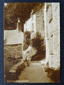 Cornwall AT POLPERRO HOUSES & STREET c1920s RP Mini Postcard by Judges Ltd 15018