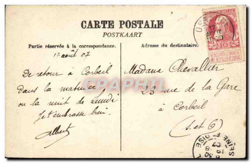 Old Postcard Ostend Belgium The Kursaal