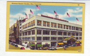 P1309 old unused postcard madison square garden new york city old cars etc