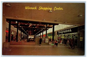 c1950's Winrock Shopping Center Restaurant Albuquerque New Mexico NM Postcard