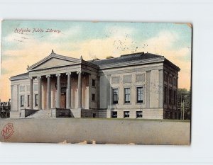 Postcard Holyoke Public Library, Holyoke, Massachusetts