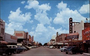 McAllen Texas TX Classic 1950s Cars Street Scene Vintage Postcard