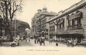 ceylon, COLOMBO, Princes's Street, Rickshaw (1910s) Postcard