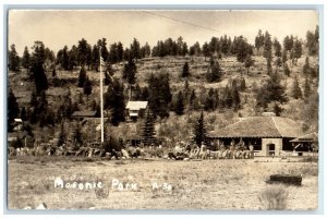 c1930's Masonic Park View South Fork Colorado CO RPPC Photo Unposted Postcard