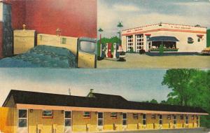 Quebec Canada Motel des Boulevard Service Station Gas Vintage Postcard J77252