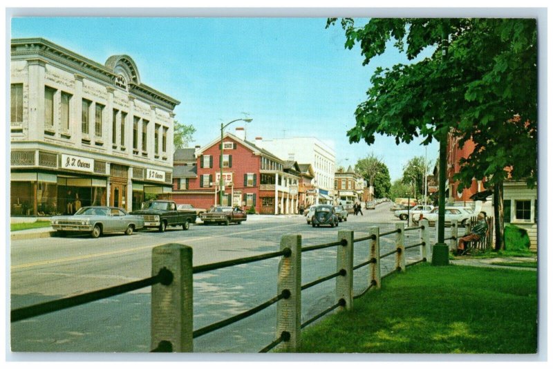 c1950's Berkshire Hills Owens Business Section Lee Massachusetts MA Postcard