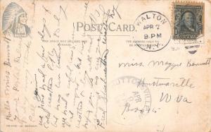 WALTON NEW YORK FIRST BAPTIST CHURCH ARTINO POSTCARD c1908