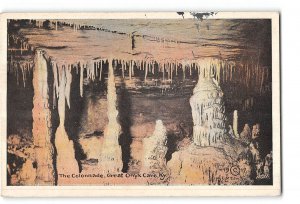 Mammoth Cave Kentucky KY Postcard 1919 Great Onyx Cave The Colonnade