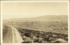 Wells NV General View c1940s Real Photo Postcard