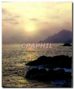 Modern Postcard Sunset in the Mediterranean