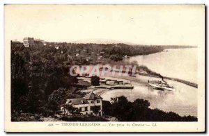 Old Postcard Thonon les Bains View from Concise