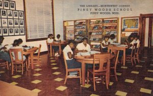 Piney Woods Mississippi Piney Woods School Library Vintage Postcard AA74509