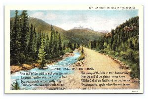 The Call Of The Trail An Inviting Road In The Rockies Colorado Postcard