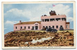 Summit House Pikes Peak Colorado 1948 postcard